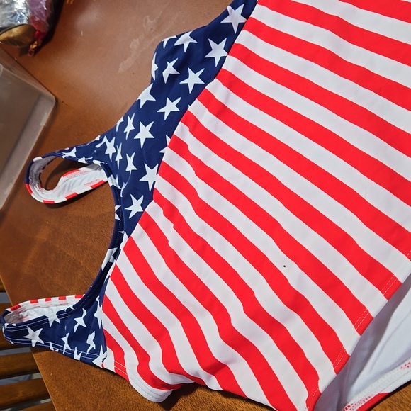 American Flag One-Piece Swimsuit New Witj Out Tags - Picture 2 of 7